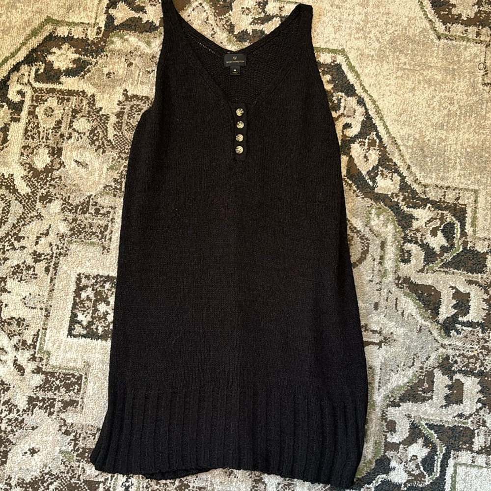 Worthington button down tunic sweater layering sweater tank